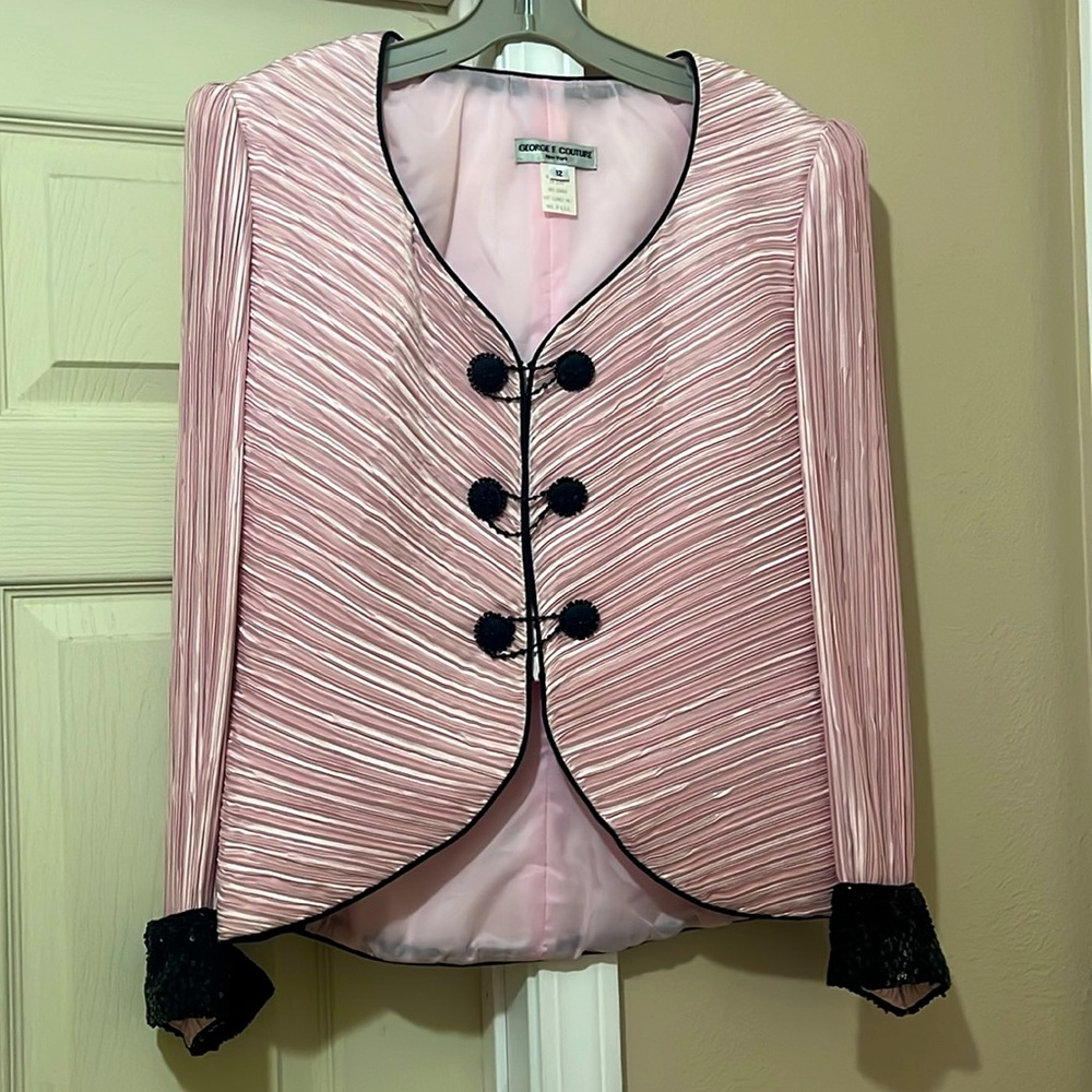 Size 12 Vintage Pink George F Couture Blazer